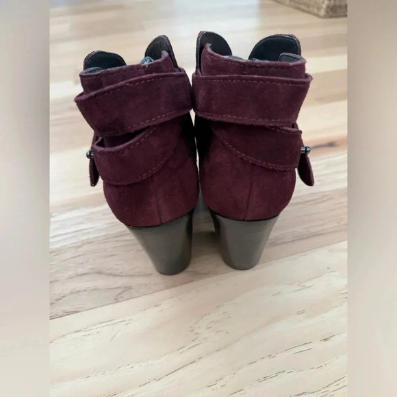 Rag & Bone wine suede ankle HARROW BOOT celebrity favorite size 6.5 - Picture 5 of 15